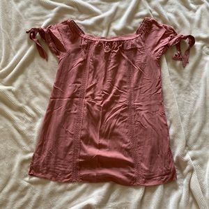 Pink Off-The-Shoulder Short Dress